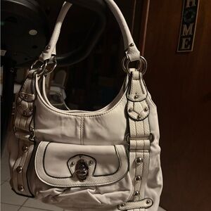 NWOT Elegant White Leather Handbag